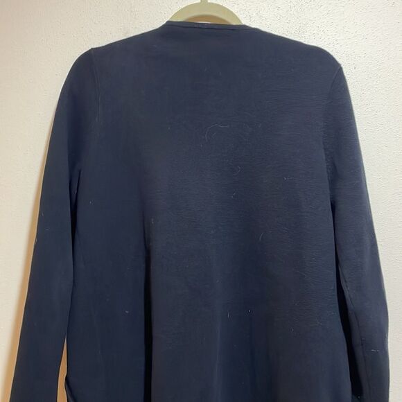 J. Crew Vanessa Sweater Jacket Black Cardigan Open Front Pockets Small AC819 - Picture 10 of 11